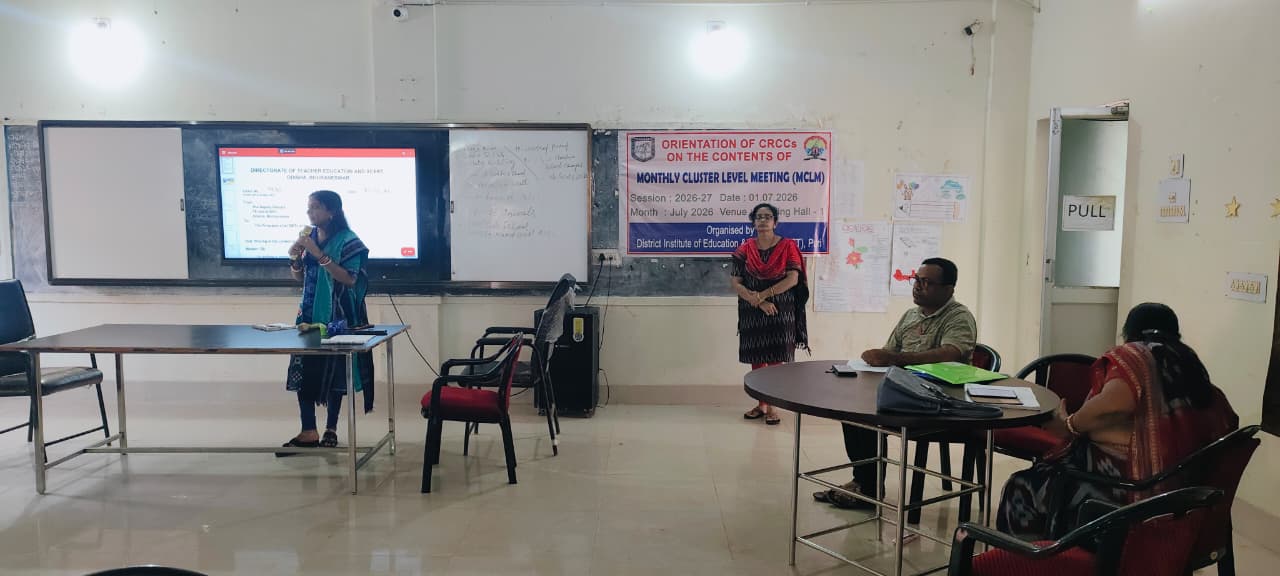 1st MCLM (July) 2026 Orientation to CRCCs at DIET